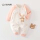 婴儿40g夹棉蝴蝶衣服宝宝秋冬季 新生儿棉服哈衣薄棉a类 哈衣爬服装