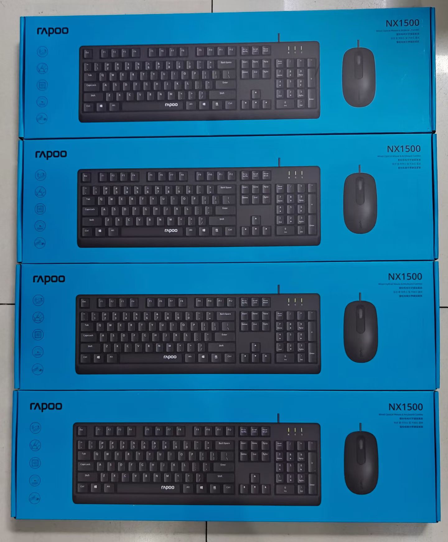 雷柏键鼠NX1500有线键盘鼠标套装台式机笔记本家用办公键鼠套装