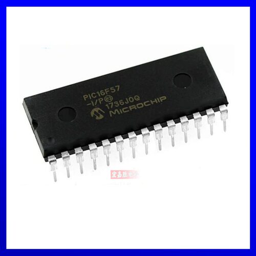 PIC16F57-I/P【IC MCU 8BIT 3KB FLASH 28DIP】全新原装正品芯片