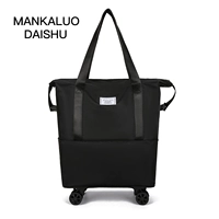 Черный водонепроницаемый складной чемодан, увеличенная толщина