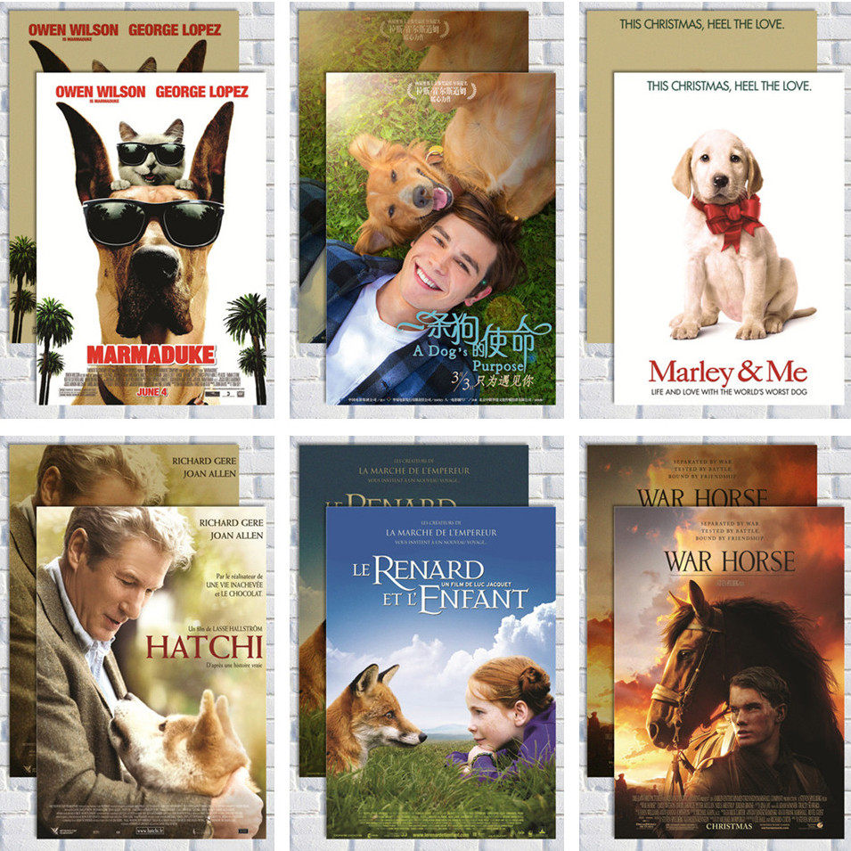 动物电影海报 狗狗宠物儿童装饰画 忠犬八公的故事/一条狗的使命