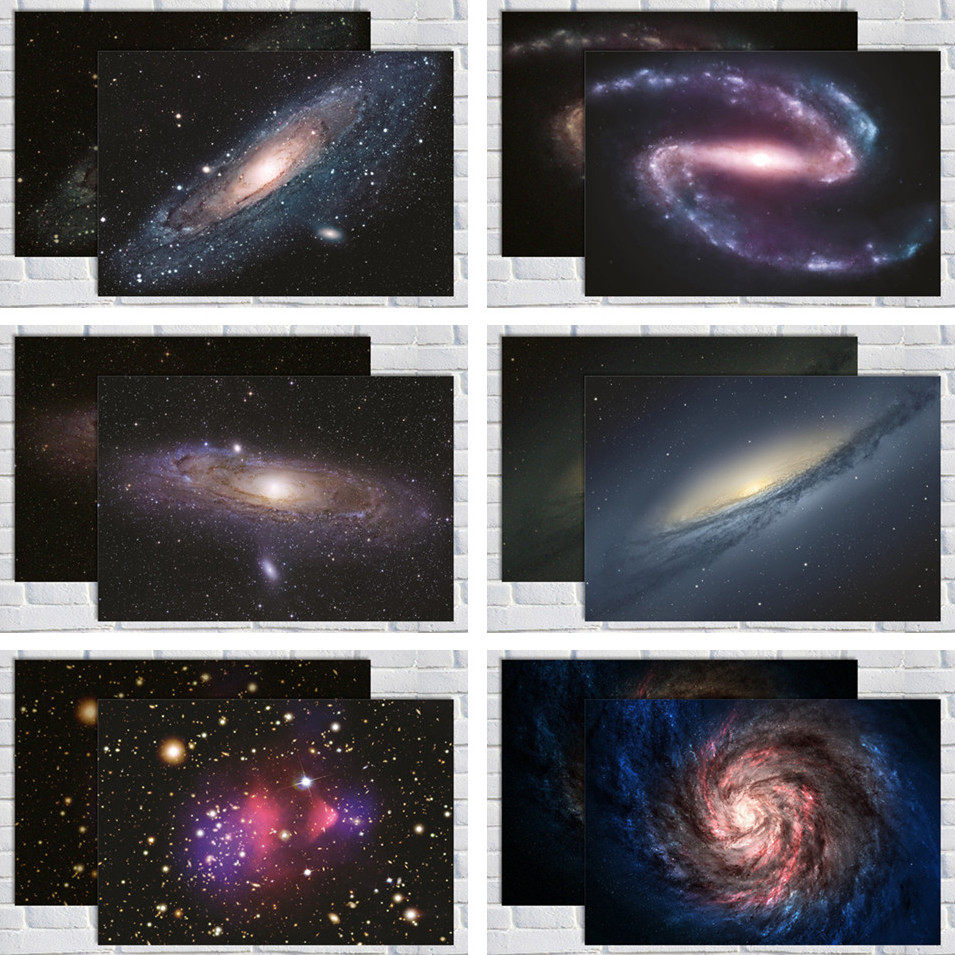 星空星系牛皮纸海报  宇宙银河系星座星际唯美风景装饰大挂画