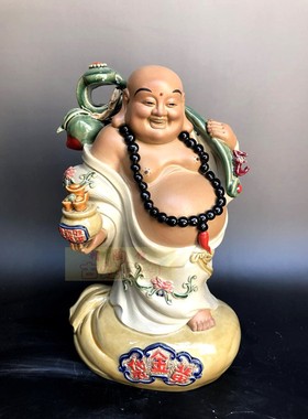 石湾公仔摆件布袋佛招财如意