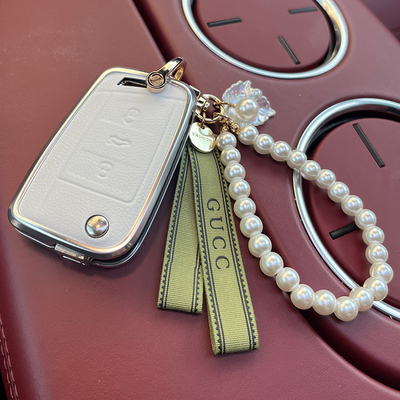 大众朗逸plus探岳速腾真皮钥匙包