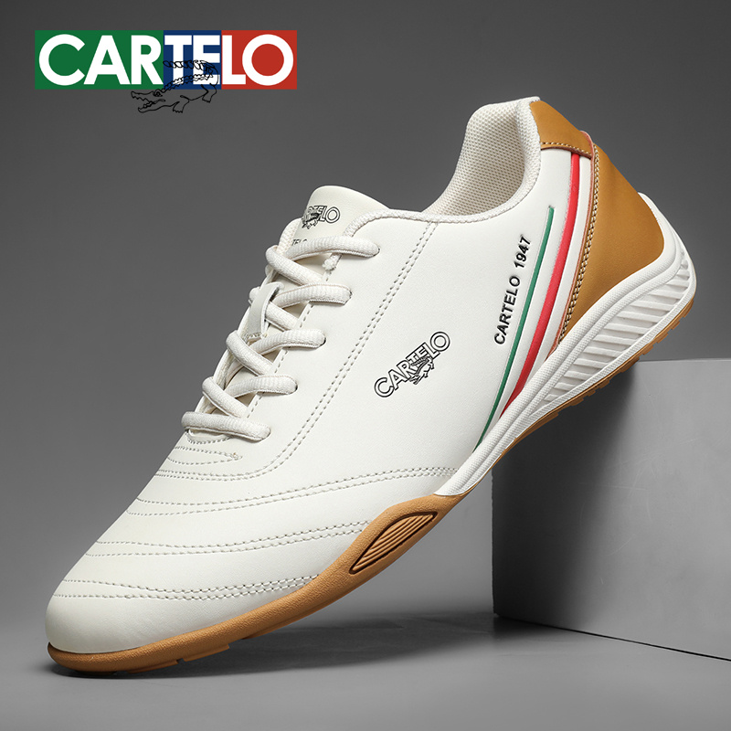 卡帝乐鳄鱼男鞋秋秋真皮软底运动男士新款休闲皮鞋旅游百搭小白鞋
