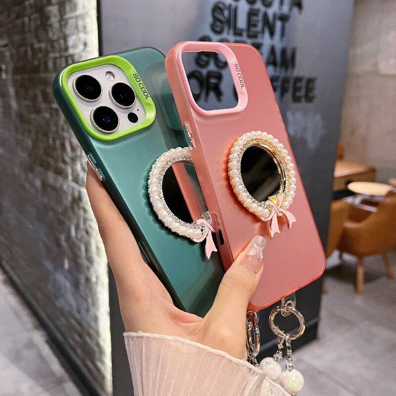 适用苹果16Promax立体珍珠蝴蝶镜子手机壳iPhone14新款15保护套13,个性定制/设计服务/DIY,手机壳/保护套定制,淘宝优惠券,粉丝福利购,淘宝优惠卷