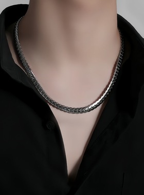 欧美项链ins钛钢锁骨链男