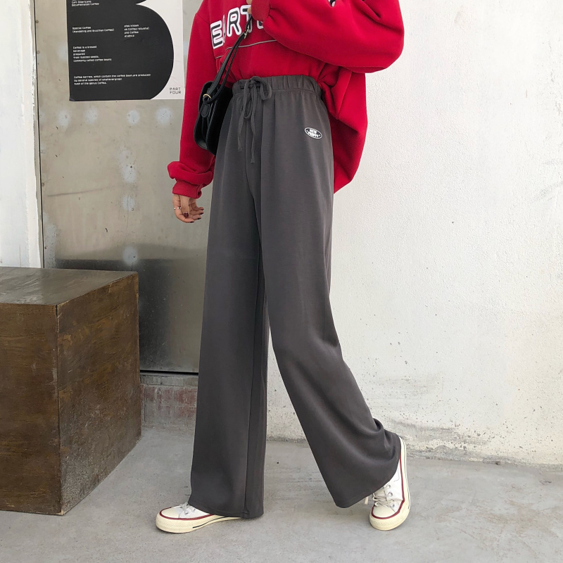 Real price of new high waist, slim and drooping broad leg pants casual pants in winter