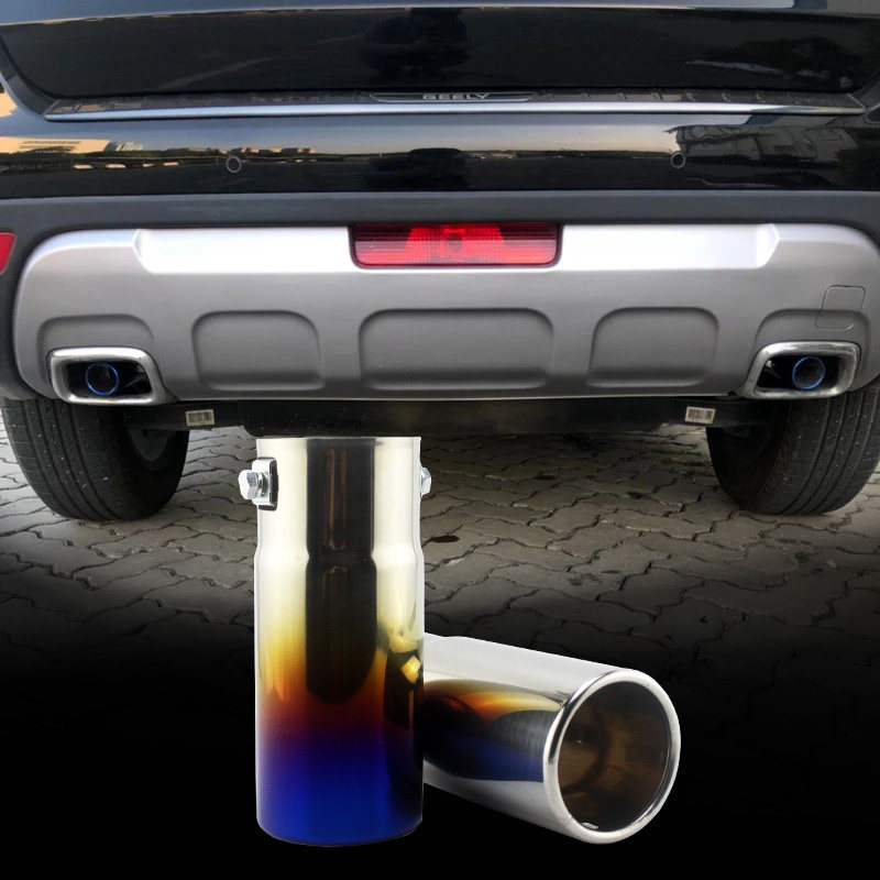 适用于吉利博越缤越排气管尾喉改装双管消声器不锈钢加装管配件