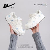 女鞋 回力新款 拼色单鞋 设计感百搭时尚 低帮皮面舒适板鞋 高颜值韩版