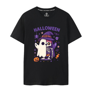 shirt男女款 儿童 T恤幽灵南瓜衣服可爱halloween 2025万圣节短袖