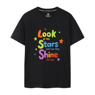 2025年短袖T恤COLDPLAY演唱会酷玩乐队马山芋周边LOOK STAR SHINE