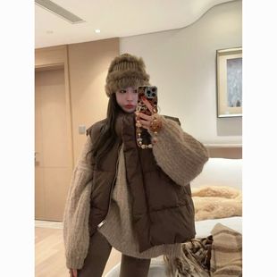 上衣两件套装 针织衫 外穿长袖 韩系chic加厚棉服马甲外套女秋冬新款
