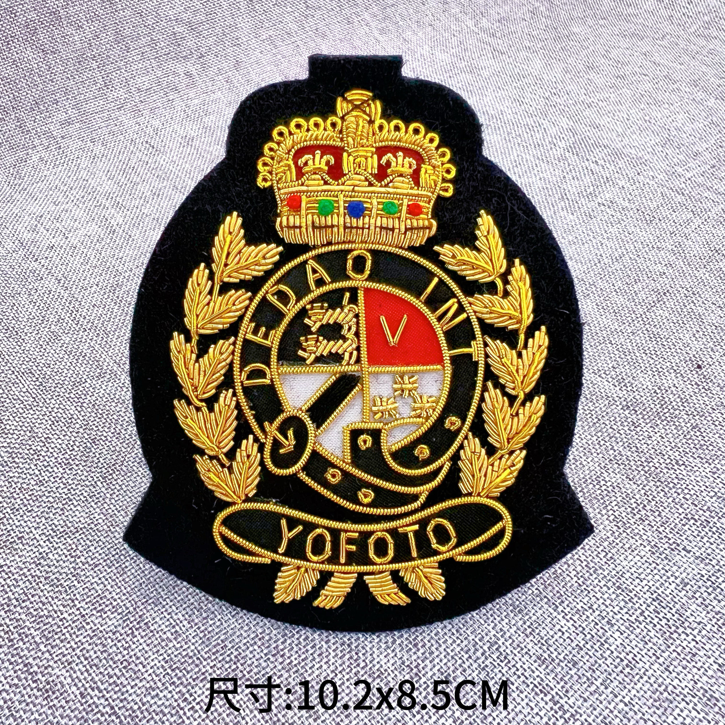 印度丝手工刺绣布贴款徽章POLO胸章高档制服配饰立体法式缝制款