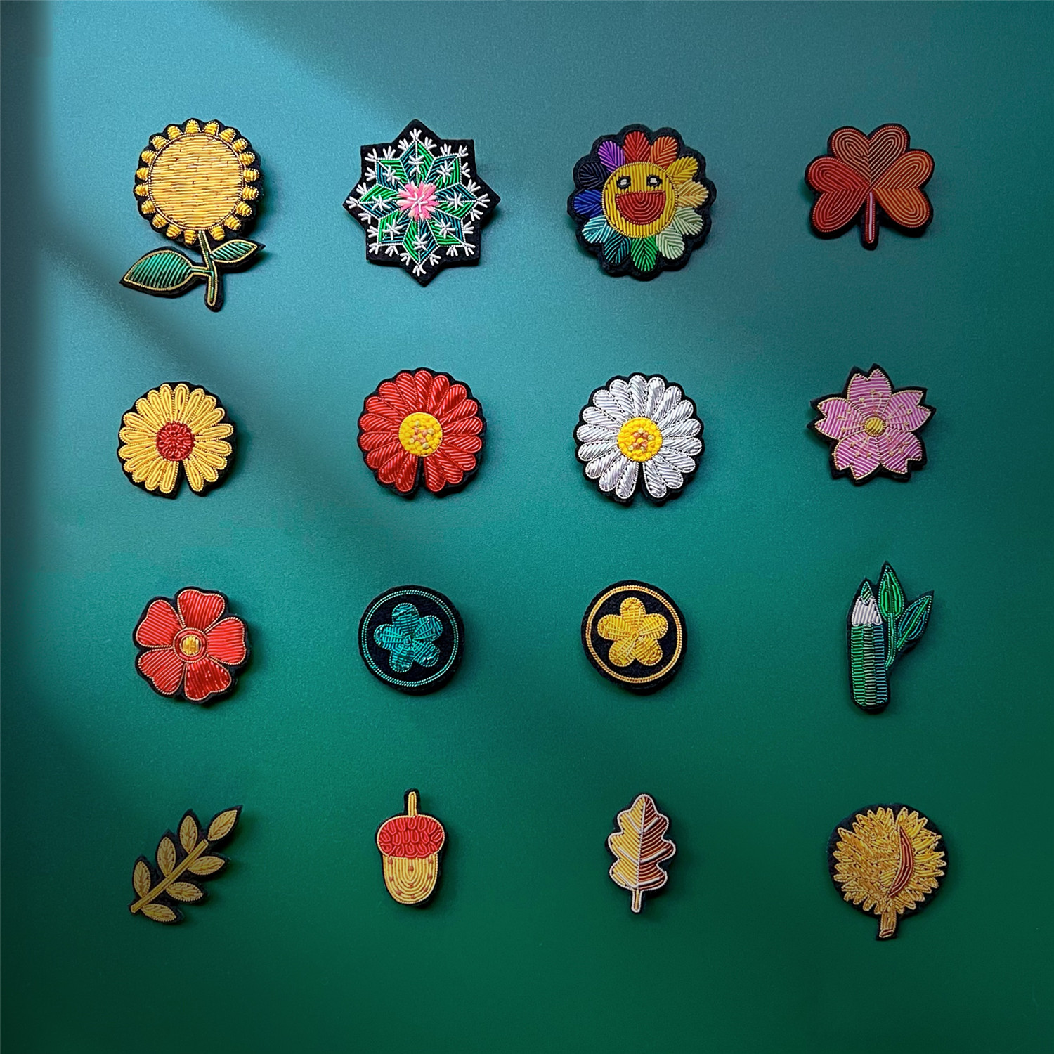 手工刺绣仿真向日葵雏菊植物胸针