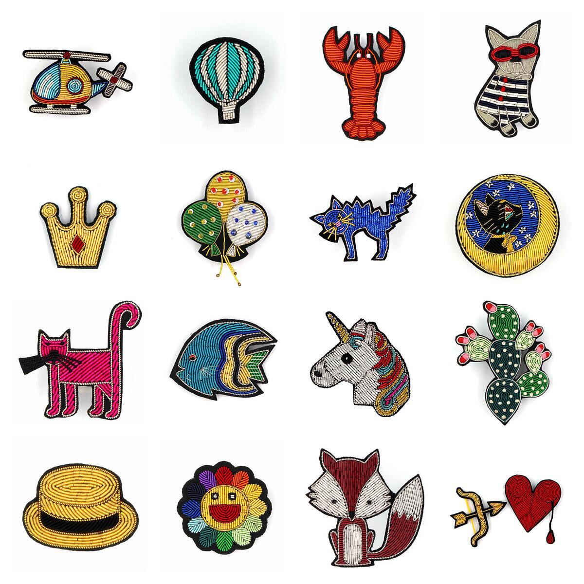 手工刺绣欧美印度丝情侣胸针包邮