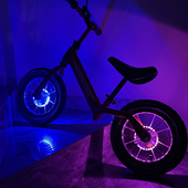 自行车花鼓灯风火轮山地车公路车儿童平衡车骑行辐条彩灯USB充电