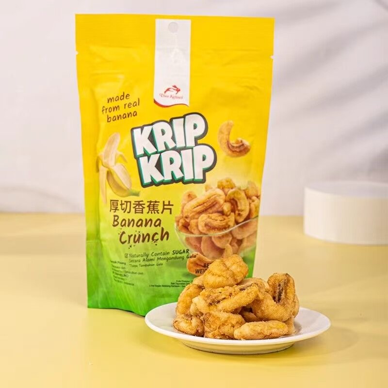 【露思同款】KRIP进口厚切香蕉片原装酸酸甜甜酥脆香蕉干袋装零食