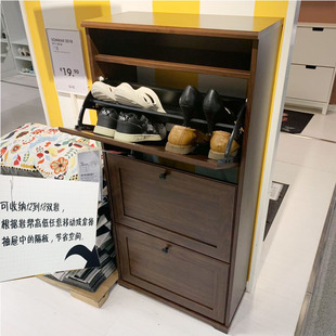 国内宜家特价布鲁萨里 三门鞋柜鞋子收纳柜欧式家居上海IKEA代购