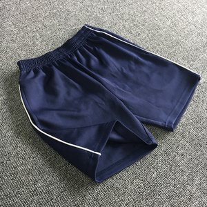 包邮现货藏青镶白细边中小学生成人男女运动高腰宽松休闲百搭短裤