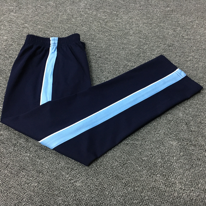 定制秋款天藍白邊高腰松緊校服