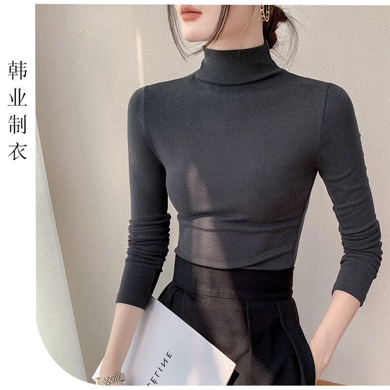 长袖修身显瘦百搭半高领洋气