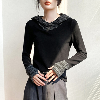 歌倍尚手套袖打底衫上衣