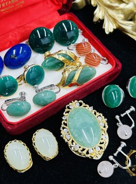 vintage中古首饰孤品耳夹