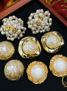 法产素金重工仿珍珠编织经典优雅