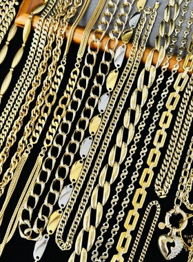 法产巴黎18kgp包金毛衣链合金女