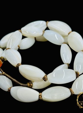 古董vintage天然玛瑙玉石项链