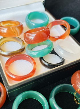 日本东京80年代vintage天然玛瑙蛋白石天然石中古复古戒指Y15