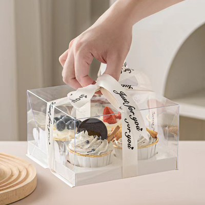 加厚高透明纸杯蛋糕盒2/4/6/12粒