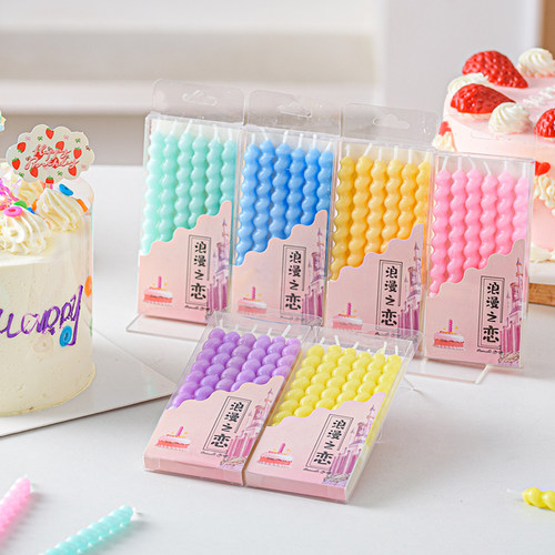 扭扭螺纹生日蜡烛蛋糕装饰螺旋蜡