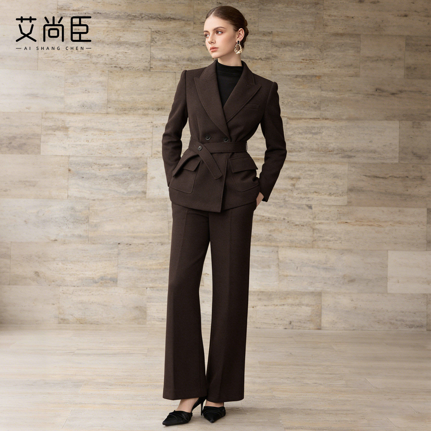 艾尚臣老钱风西装套装女2026新款一整套穿搭职业装气质西服两件套