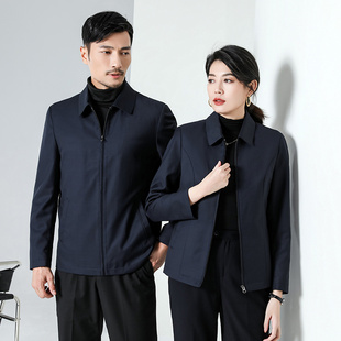 职业商务行政夹克羽绒服短款男女同款团购公务员银行单位工作服