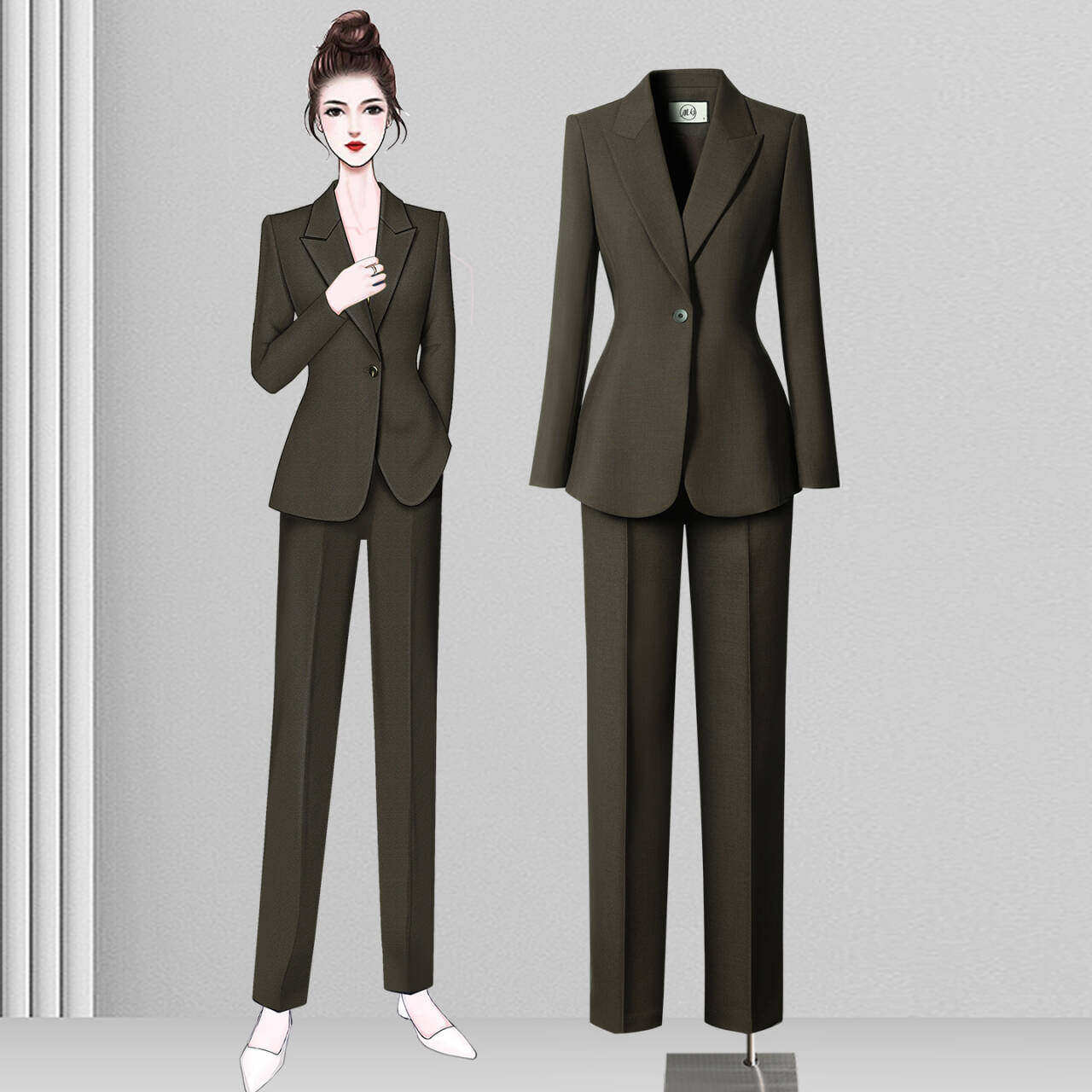 高级感休闲西装外套女小个子西服职业套装商务通勤高管经理工作服