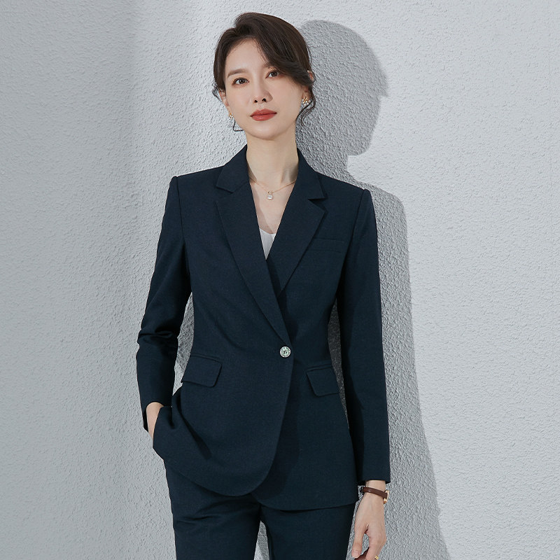 诗璐雅西装外套女秋冬季2026新款时尚一粒扣职业装韩版干练工作服