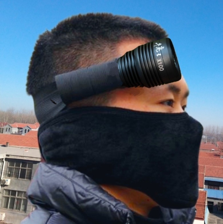 牛魔王x100强光手电筒超亮远射充电防水户外头戴式氙气钓鱼灯高亮