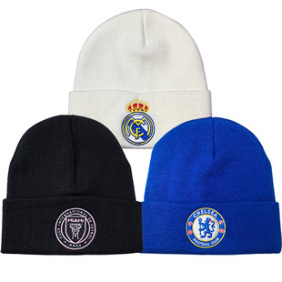 曼城切尔西皇马迈阿密国际足球队徽刺绣帽子保暖冷帽