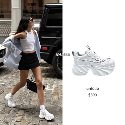 NALIFEI真皮厚底松糕女鞋系带