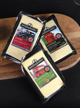 英国进口Westminster Cheddar Cheese英式农家切达奶酪200G*3组合