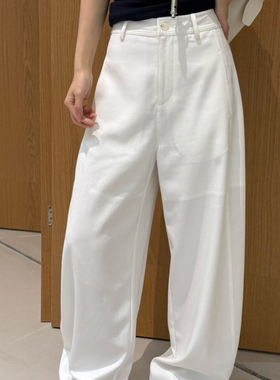 LIMO 2026春季新款 简约风百搭极简日常高腰显瘦微弯刀休闲长裤女