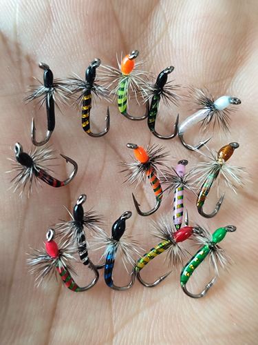 溪流微物路亚飞蝇钩蓑羽腹节摇蚊