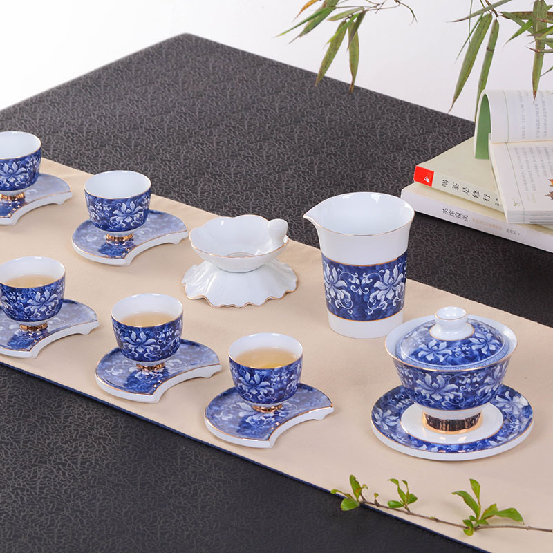 景德镇功夫茶具套装家用青花杯