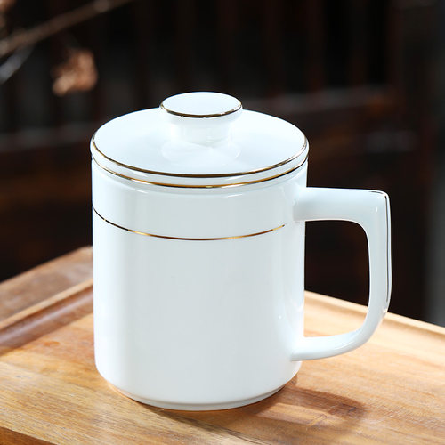 玉蝶陶瓷茶水分离过滤泡茶杯