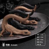 吾蟲壁虎戒指耳环托首饰架子黄铜展示架桌面摆件创意收纳置物架