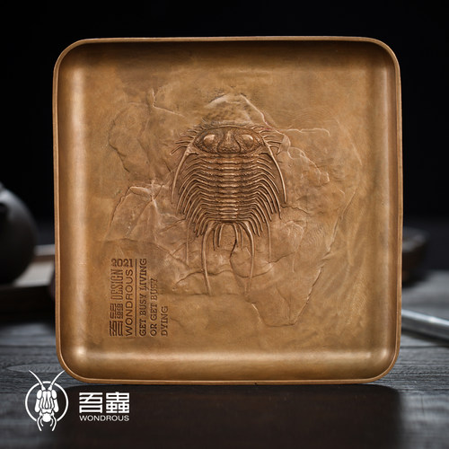 吾蟲青铜多功能盘子复古摆件收纳
