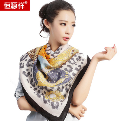 恒源祥桑蚕丝羊毛春秋款大围巾