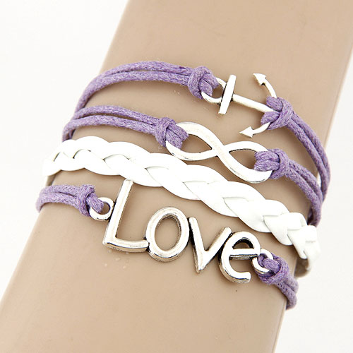 Å·ÃÀ¸´¹Å´´Ò⺣µÁ´¬Ãª×ÖLOVE×éºÏÅä¼þÊÖ¹¤¶à²ã±àÖ¯ÊÖÁ´ÊÖïíÅ®º«°æ